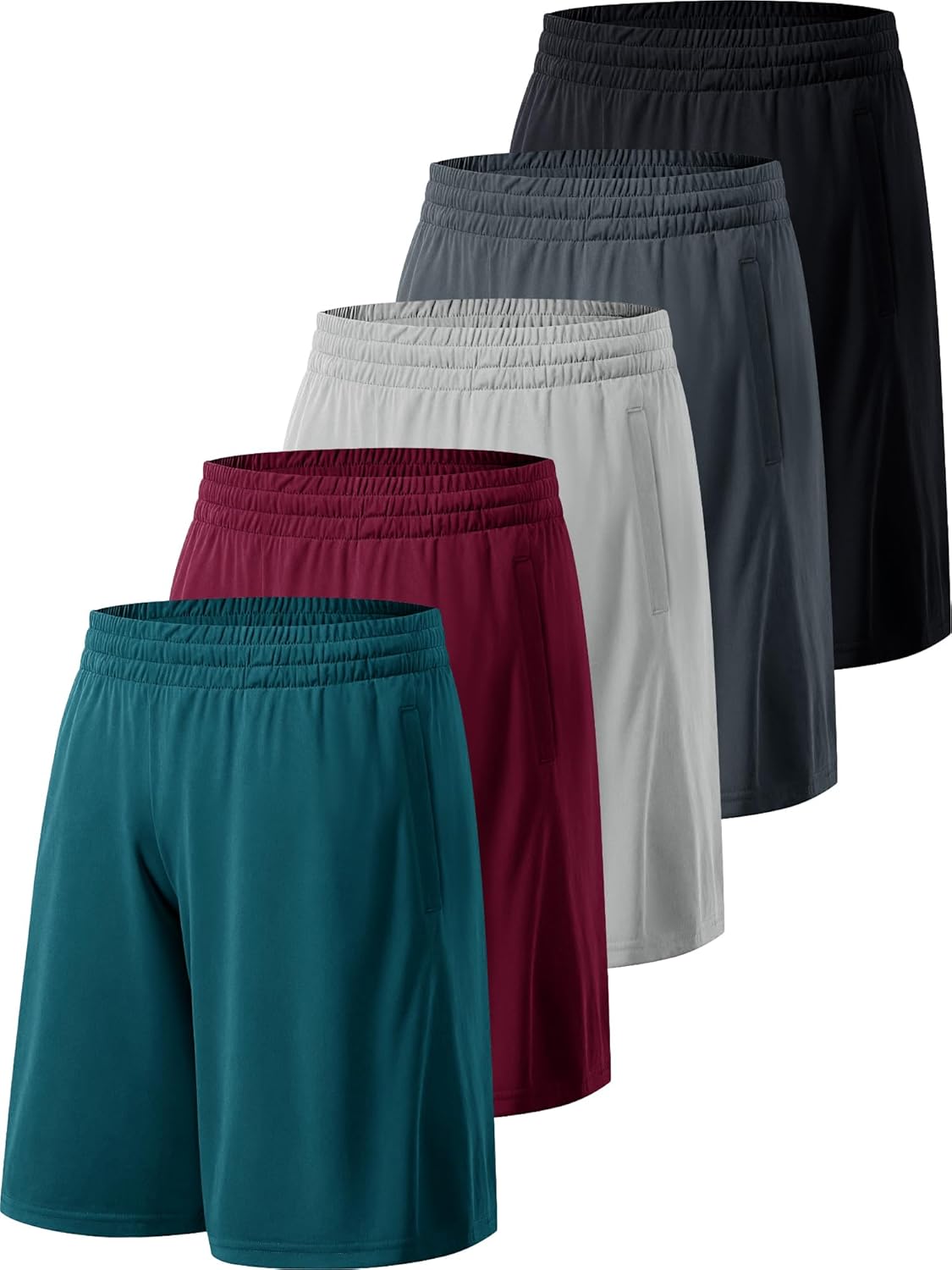 Skiennix Men's Athletic Shorts - Quick Dry Activewear with Pockets & Elastic Waistband | Comfortable Fit