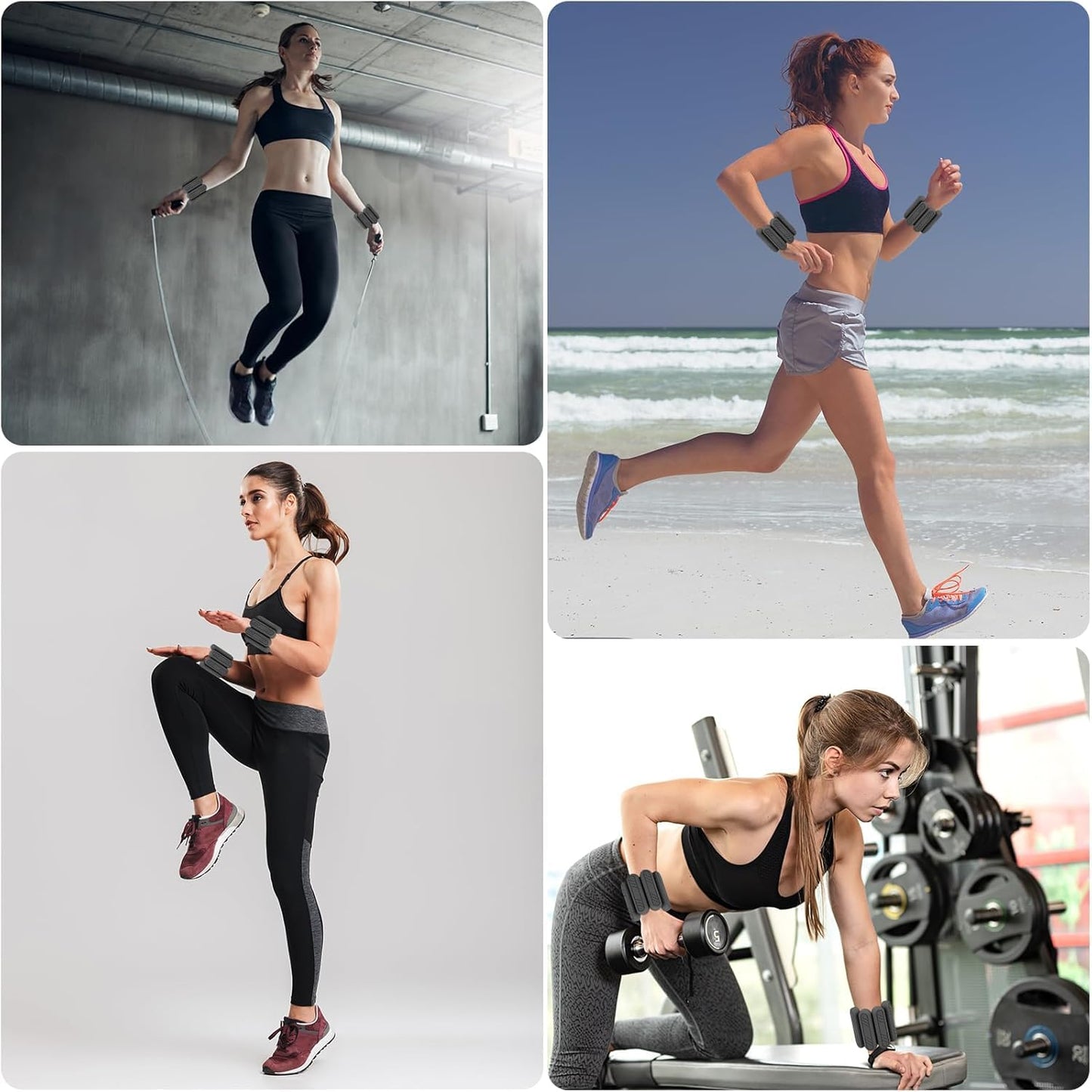VROROPX Ankle Weights for Women, Wrist Weights with Breathable & Comfortable Silicone Rubber Design, Adjustable Ankle Weights for Strength Training