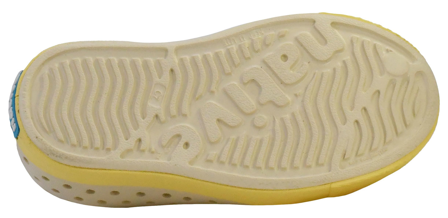 Native Shoes Unisex-Kids Jefferson Sneakers, Bone White/Gone Bananas Yellow, 13 Little Kid