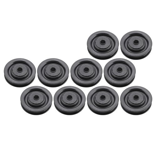Keenso 10 Pcs 75mm/90mm Universal Nylon Bearing Pulley Wheel,Gym Pulley for Cable Machine Gym Equipment(75mm)