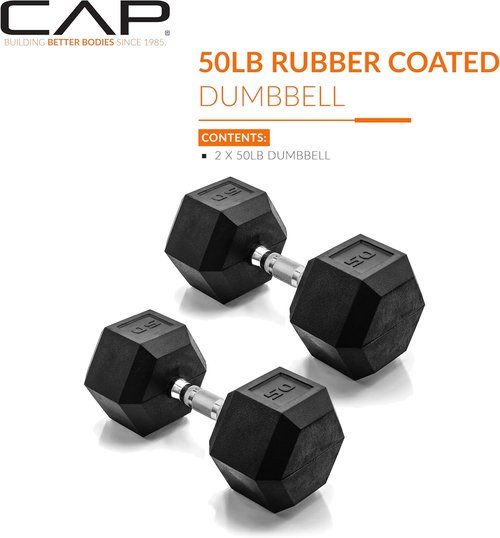 CAP Barbell Coated Dumbbells - Versatile Weight Options in Pairs & Sets for Home Workouts