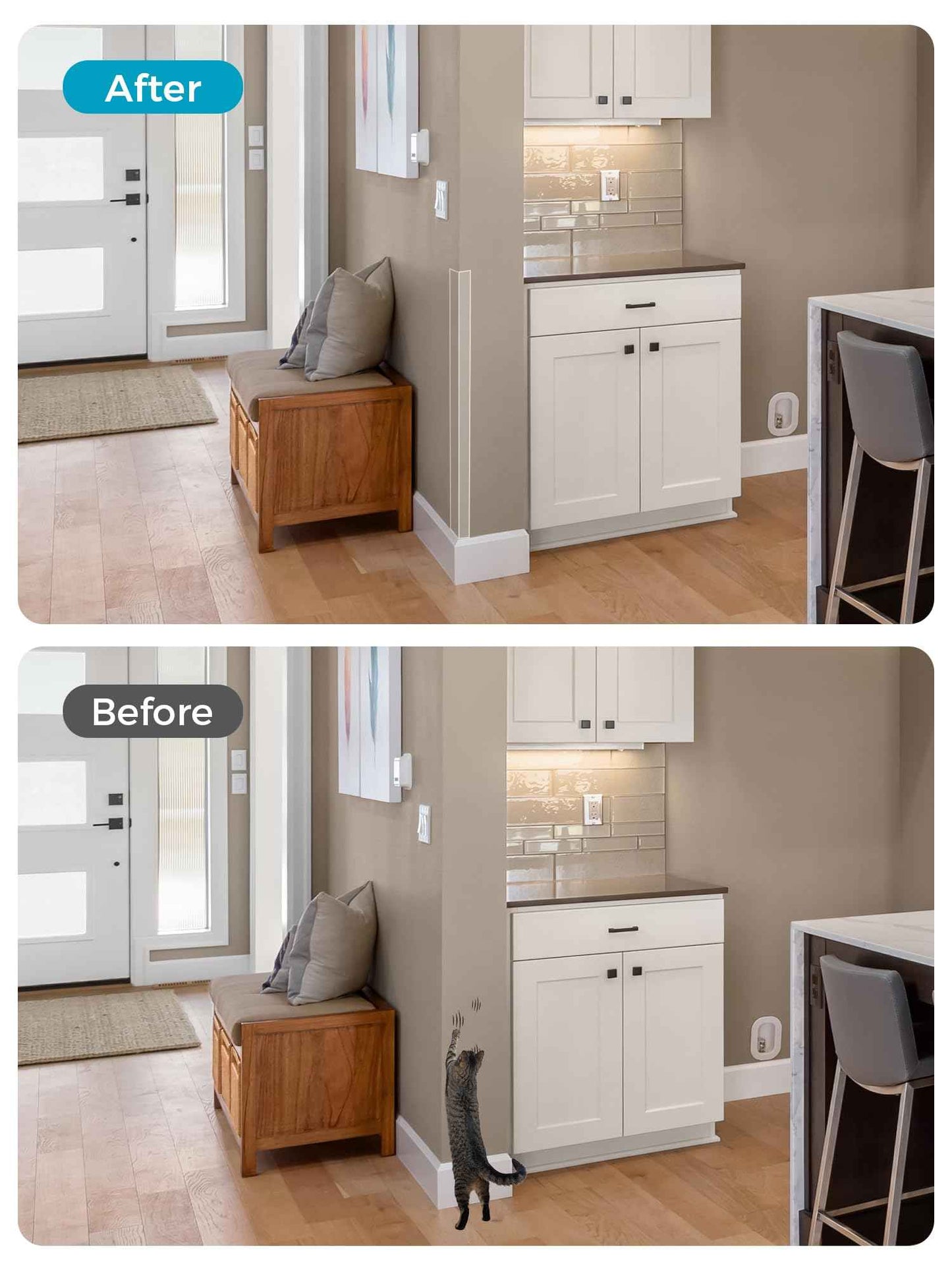 MONOID Wall Corner Protector, 2 PCS Furniture Edge Protection, PC Anti-Bump Guards Avoid Scratching Corner Trim for Door Frame, Table, Countertop, Stair, Self-Adhesive, Clear, 1.97IN×35.43IN/5CM×90CM