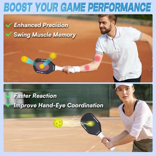 Nexopick Mini Pickleball Balls 50-Pack with 5 Bright Colors - Soft Quiet Pickleball Balls for Improve Accuracy, Paddle Control & Reflex Skills - Essential Pickleball Training Tools for All Players