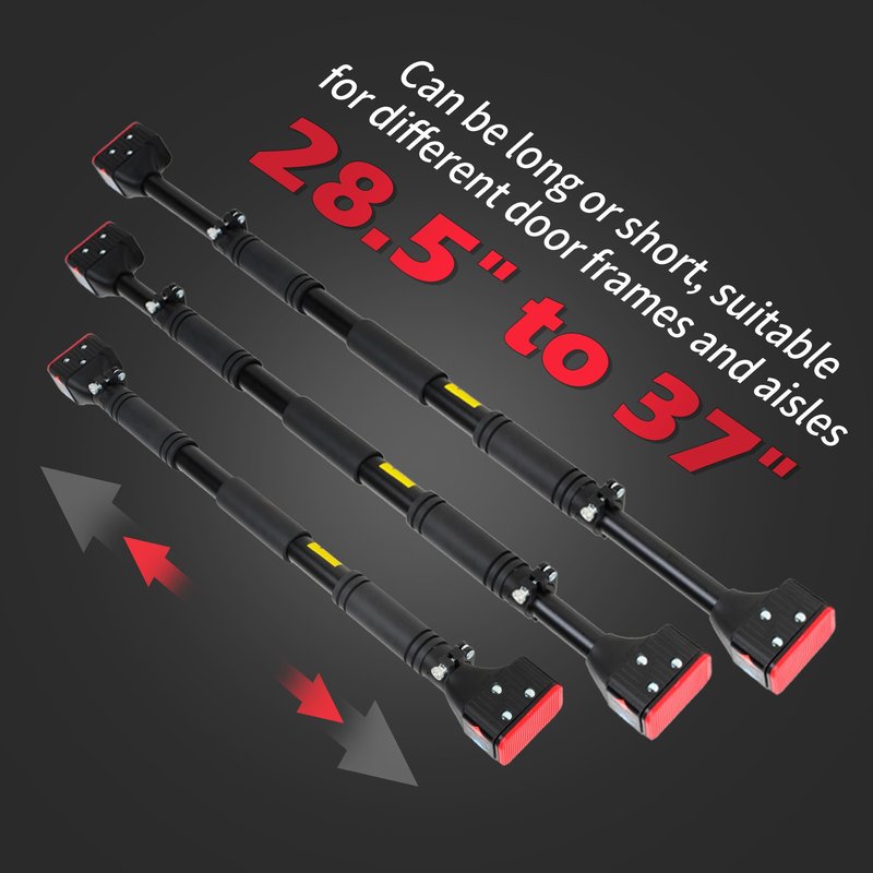 leikefitness Pull-Up Bar For Door Frame Chin Up Bar Upper Body Workout 28.3"- 37.8" Adjustable Portable Training Pull-Up Bars without Screw - Adjustable Width Locking Mechanism