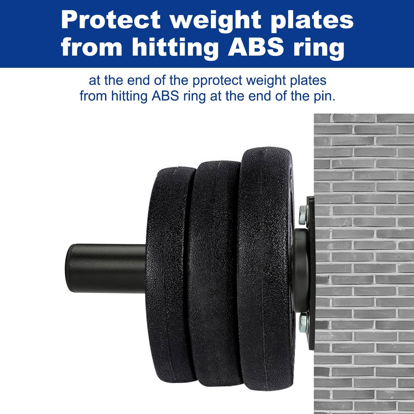 GarveeLife Wall Mounted Weight Plate Holder - Fit 2 Inch Weight Plates, Weight Plate Rack for Home Gym, Max Weight Capacity 300 Lb, 4 Pack