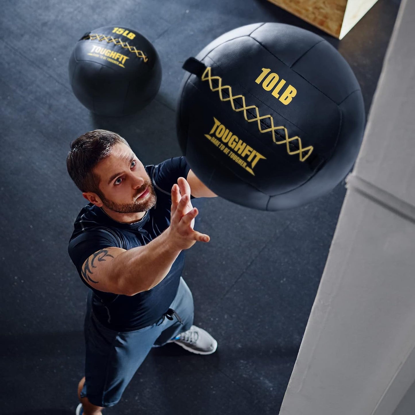 ToughFit Soft Wall Ball - Weighted Medicine Ball for Cardio & Strength Training | Ideal for Partner Toss & Conditioning