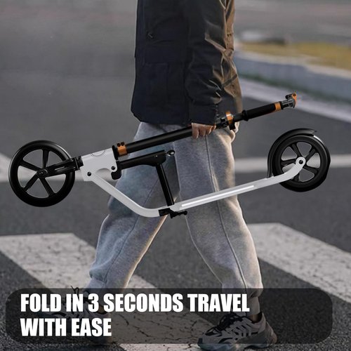 Scooter for Adults –Adult Scooter,Folding, Adjustable Height, Big Wheels, Lightweight All-Aluminum Frame | Suitable for Teens 12+ | 265lbs Weight Limit,Kick Scooter