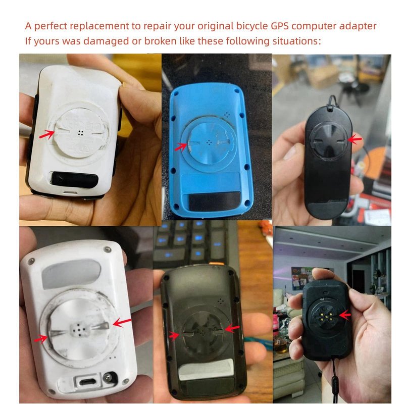 NELboNs Bike Computer GPS Mount Adapter Insert Kit Back Rotate Cover Replace Compatible with Gar min Edge 500/530/1050 Replacement Part Adapter Back Cover