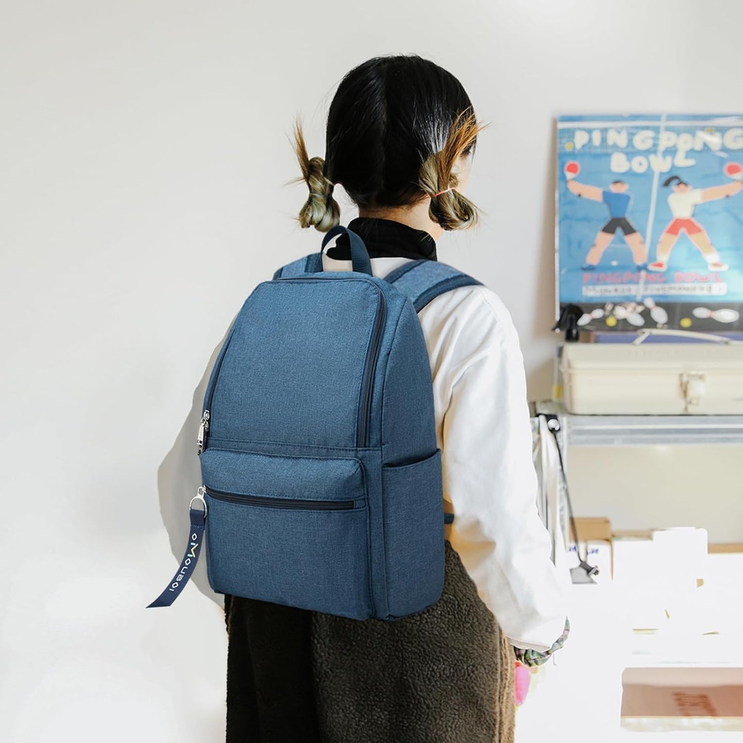 OMOUBOI Casual Daypack - Superbreak 14-Inch Laptop Backpack for Travel & Business - Blue