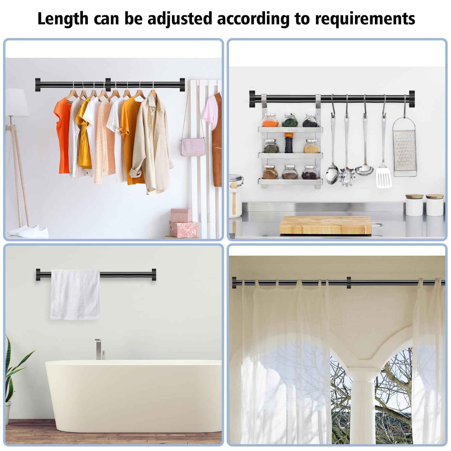 SDNBHT Industrial Stair Railing Metal Hand Rails for Indoor Stairs Wall Mount Staircase Handrails 1.5" Pipe Stair Handrail for Steps Black Aluminum Stairway Railing for Outdoor & Indoor Stairs 8ft