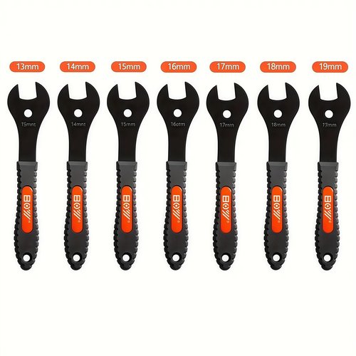 Chainrise Bicycle Cone Wrench Set Tool, Bike Wheel Hub Axle Nut Install Remover Cycling Spanner (13-14-15-16-17-18-19mm 7PCS)