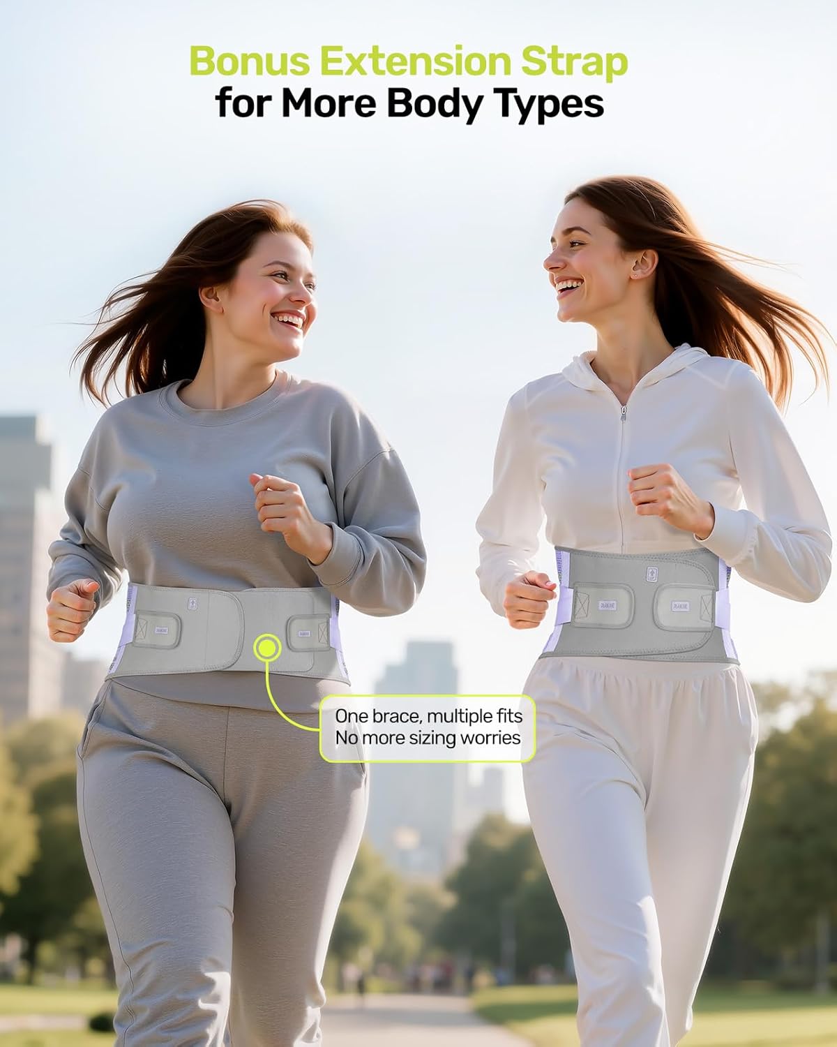 Rakiie Back Brace - Ergonomic Lumbar Support for Lower Back Pain Relief | Breathable Mesh Design, Size M (Waist: 32.3"-39.8")