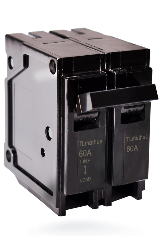 Q260 60-Amp Double Pole Type QP Circuit Breaker Plug-in Mount Standard MCB Thermal Magnetic Protection, 10KA 120/240V, Compatible with Siemens PL and ES Series Load Centers(2P 60A)
