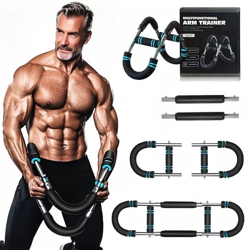 RwAhBiBtIeT Upgraded Twister Arm Trainer,Workout Spring Bar Adjustable,65-110lbs Home-Use Chest Expander for Men Arm Trainer Exercise Great Gifts