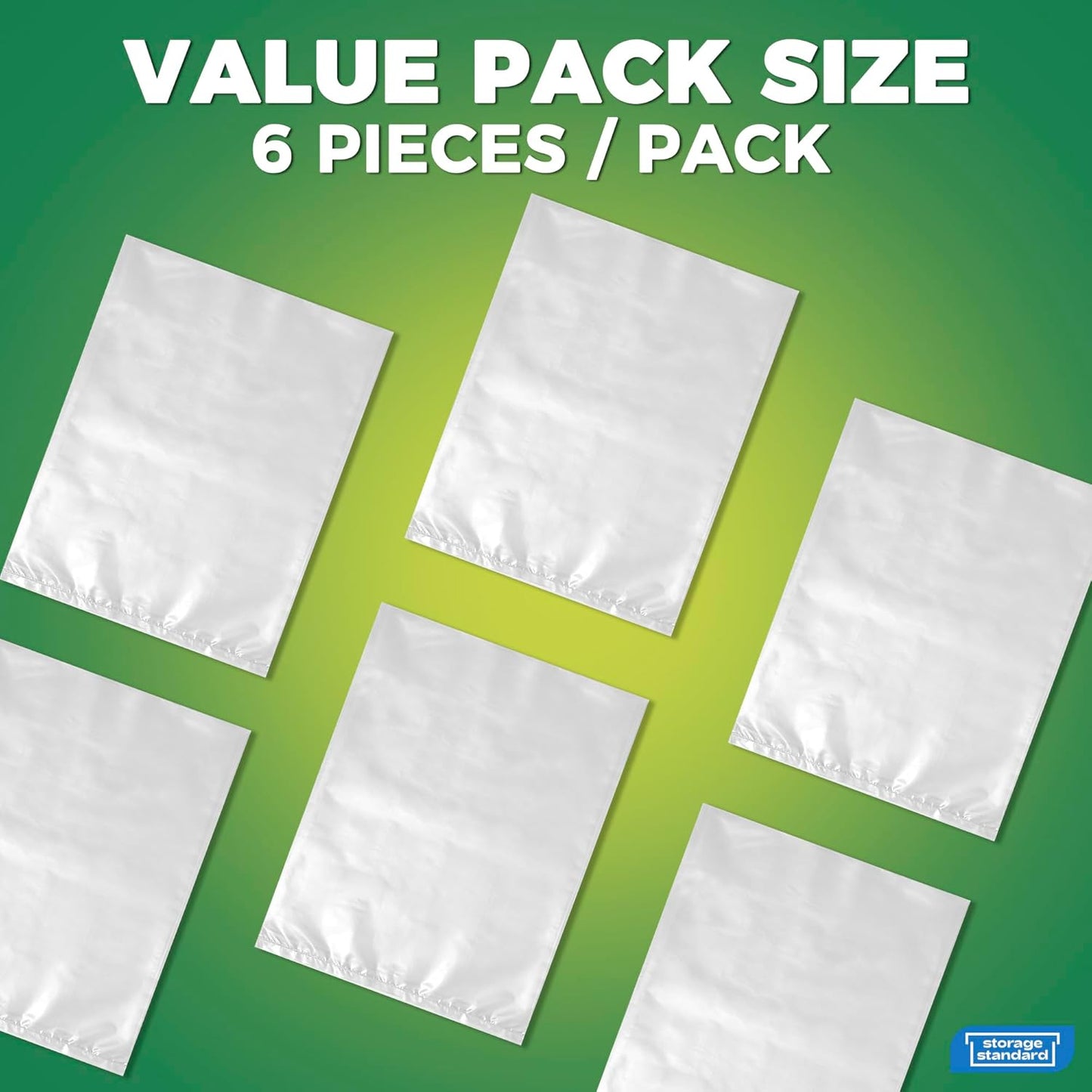 Storage Standard Large Clear Plastic Bags - Waterproof Heavy-Duty 6-Pack for Luggage & Travel Gear | 40 x 60 Inches