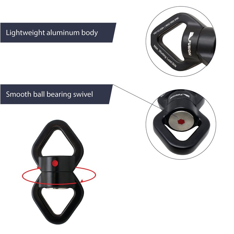 Swing Swivel, 36 KN Rotational Device Hanging Accessory for Web Tree Swing, Therapy Swing, Aerial Dance,Aerial Yoga, Swing Spinner Hanger, Rock Climbing, Hanging Hammocks