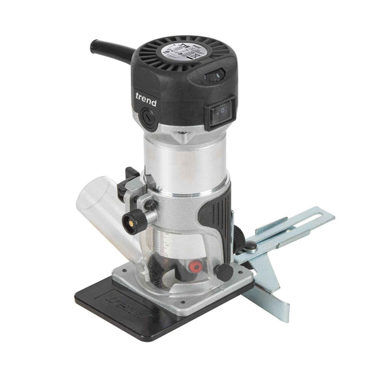 Trend T1 Trim Router with Extended Trim Base, 1/4 Inch Collet, 5.5A, 120V, Compact Trimming Power Tool, U*T1ETS