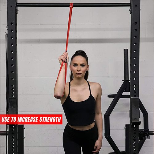 Fit Active Sports Resistance Workout Exercise Bands for Home, Gym, Stretching, Strength Training, Weightlifting, Pull Up Assist - Indoor and Outdoor Use (Red - 5 to 50 Pounds (1/2" 4.5mm))