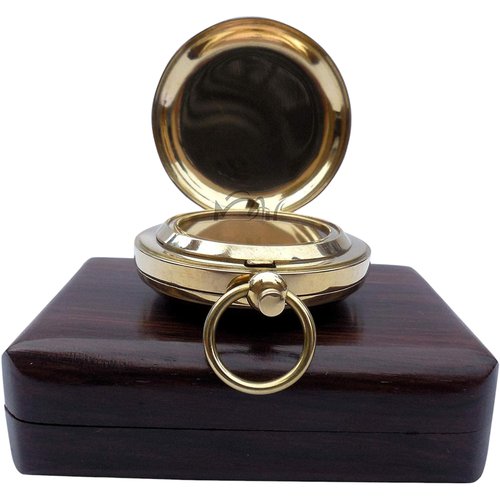 Brass Compass Gift with Wooden Box – Inspirational Graduation Gift for Son, Boys, College, High School, Motivational Keepsake for Him, Unique Birthday Gift Idea, Meaningful Keepsake with Card Included