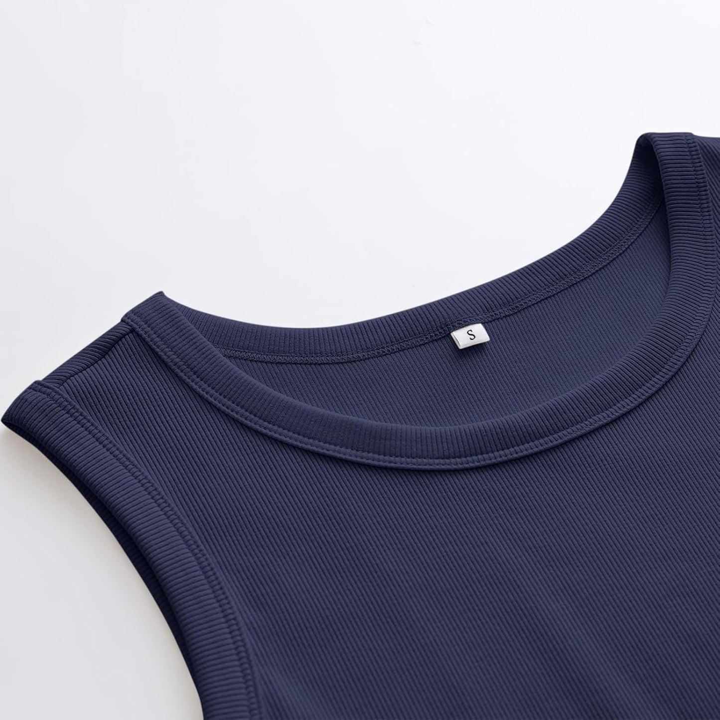 ANRABESS Sleeveless High Neck Tank Top - Casual Slim Fit Ribbed Summer Shirt for Women
