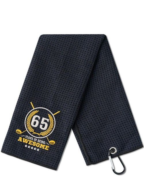 CybGene 65th Birthday Gifts Golf for Men Golfer, Funny Golf Towels for Golf Lovers, Husband, Perfect for Dad, Boss, Grandpa for Birthday