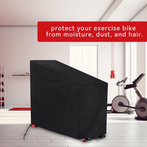 Klmnop Exercise Bike Cover, Waterproof and Dustproof Stationary Bike Cover, Upright Cycling Protective Cover for Indoor & Outdoor Fitness(Black)