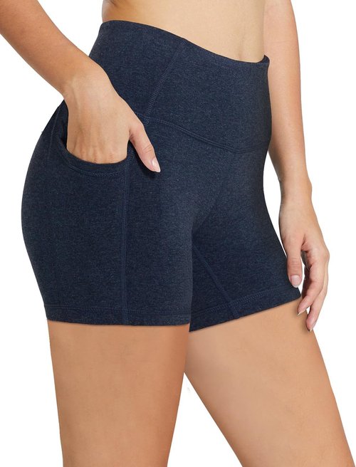 Baleaf Women's High Waist Biker Shorts - Comfortable Yoga & Gym Spandex with Pockets | 8"/5"/3" Options