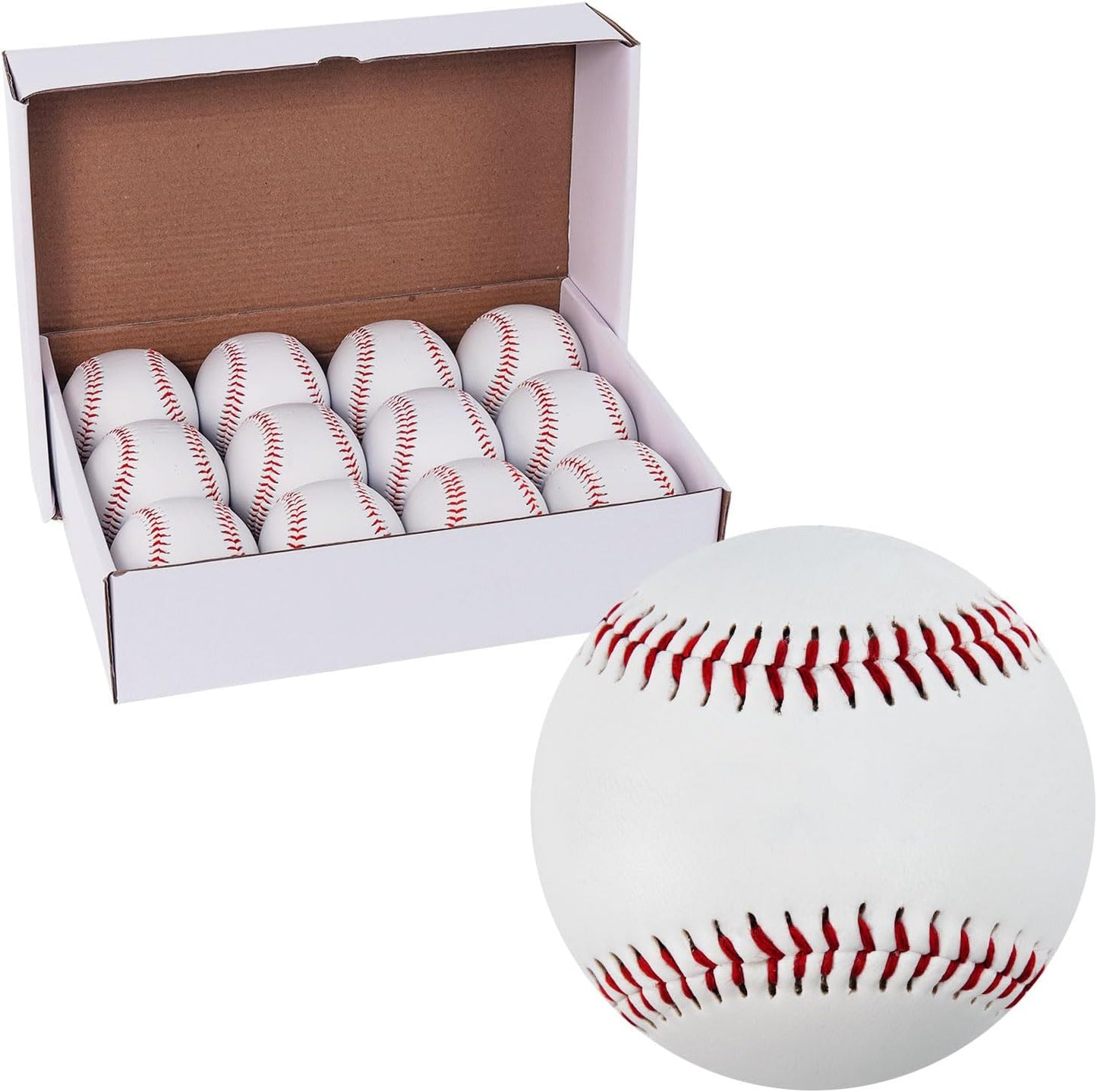 Official Size Practice Baseballs by [Brand Name] - 12-Pack for Youth/Adult Training | Perfect for League Play, Pitching, and Autographs