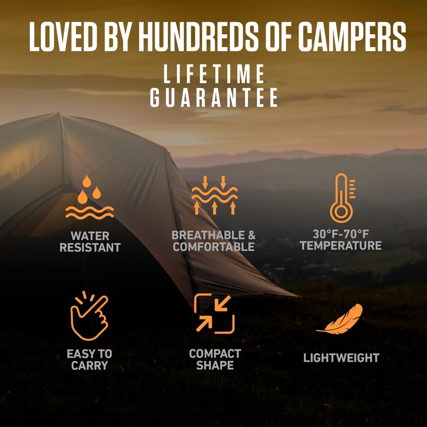 VENTURE 4TH Sleeping Bag - Lightweight & Warm for Adults, Kids & Couples | XXL Size for Hiking & Camping