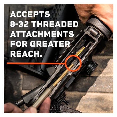 Fix It Sticks 3-Piece Gun Cleaning Brush Set - Nylon & Bronze Cleaning Brushes with 6-Bit Holder Included - Works with Any 1/4" Driver & Accepts 8/32" Threaded Attachments