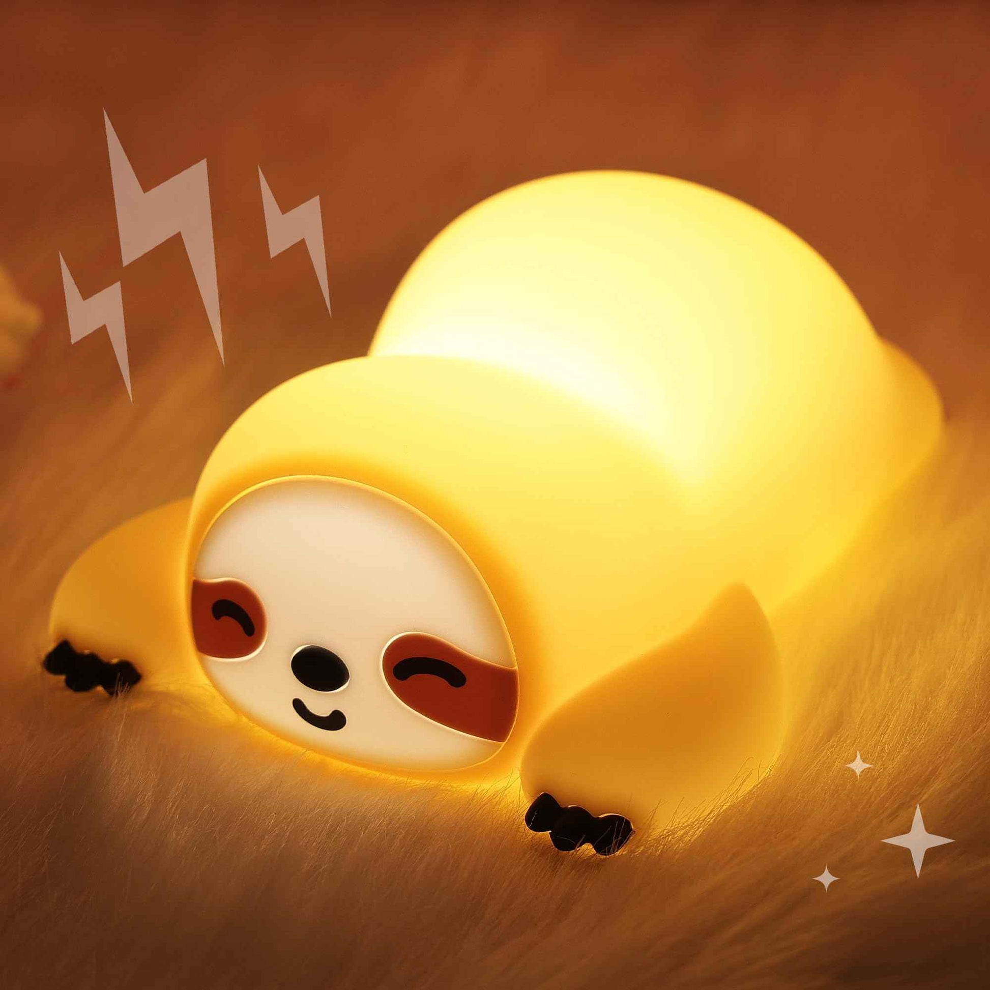 Okayera Sloth Night Light, Cute Squishy Lamp for Bedroom, Silicone Animal Dimmable & Timer Rechargeable Nightlight for Girls Boys Kids, Home Decor Christmas Birthday Gifts