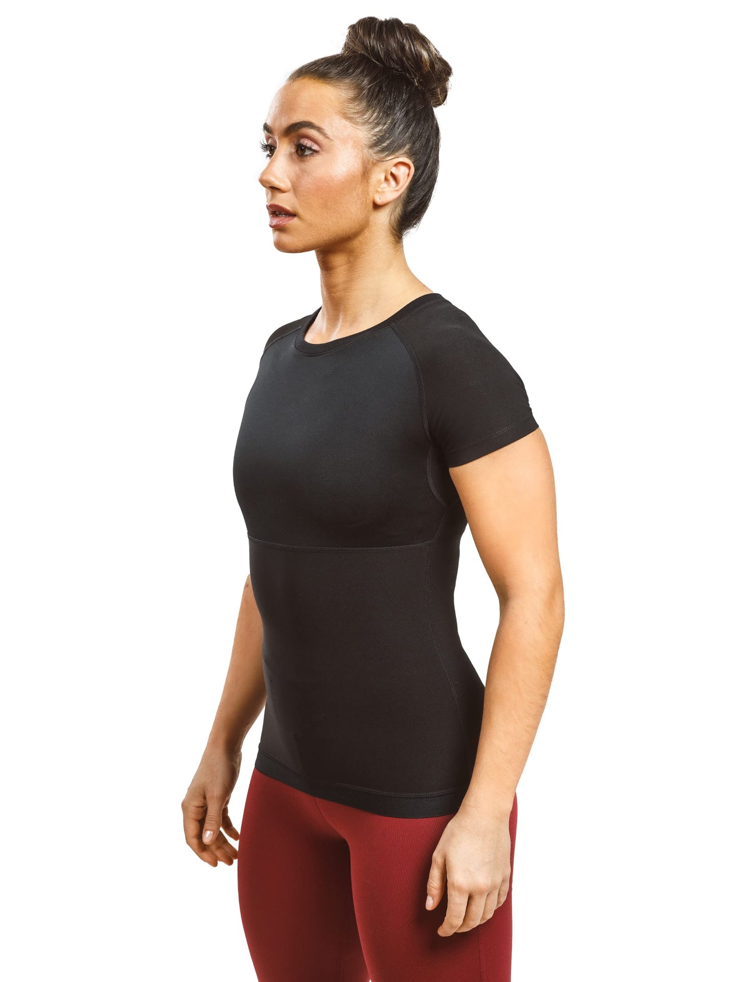 Sweat Shaper Womens Heat Trapping Sauna Shirt - Shaper Sweat Vest Compression Shapewear for Women - Sauna Suit Top to Sweat More & Look Great - Gym Workout Excercise Heat Shaper Shirt (Black, Large)