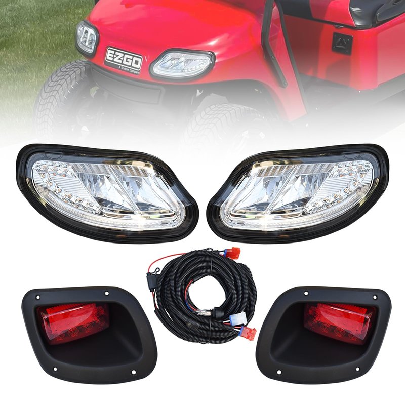 Orle Oko LED Head Tail Light Kit For EZGO Freedom/t48 2014-UP Gas or Electric Golf Cart Models Front Rear Replace 12V Light Kit Assembly For EZGO Freedom