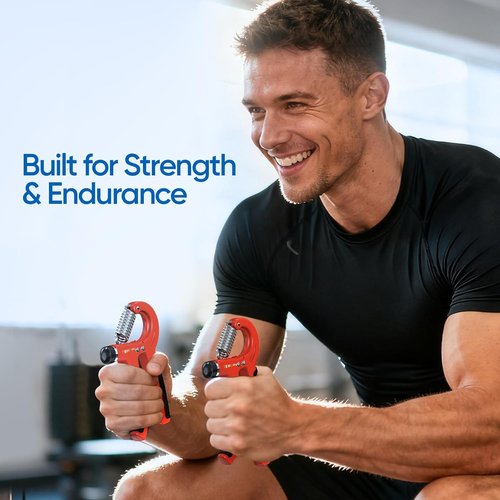 FitBeast Grip Strength Trainer - Adjustable Hand Grip Strengthener for Athletes & Rehab | 10-132 lbs Resistance