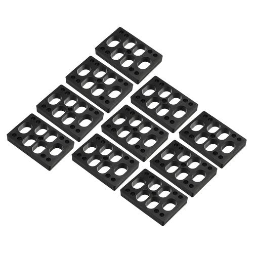 PATIKIL 1/2"(12mm) Skateboard Riser Pads, 10 Pcs Plastic Skateboard Riser Pads Angled Wedge Shock Pads for Skateboard Truck, Black