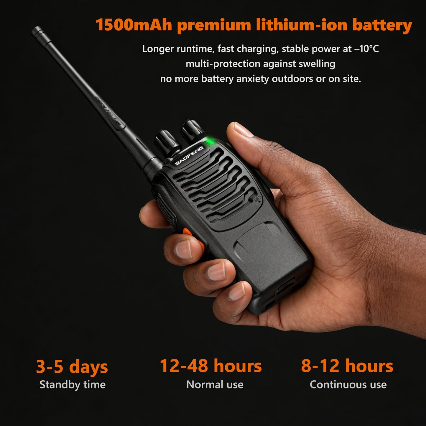 BAOFENG BF-888S 6Pack Long Range Walkie Talkies for Business and Adults Rechargeable Two Way Radios with 6-Way Charger, Programming Cable & Headphones, FCC Certified 16 Channel UHF Radios