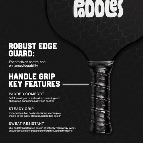 Meme Paddles | Premium Pickleball Paddle Set of 2 | Multi-Layer Fiberglass and Graphite Paddle Face | Honeycomb Core | Designed in The USA | Complete Kit 2 Rackets, 4 Pickleballs and Case