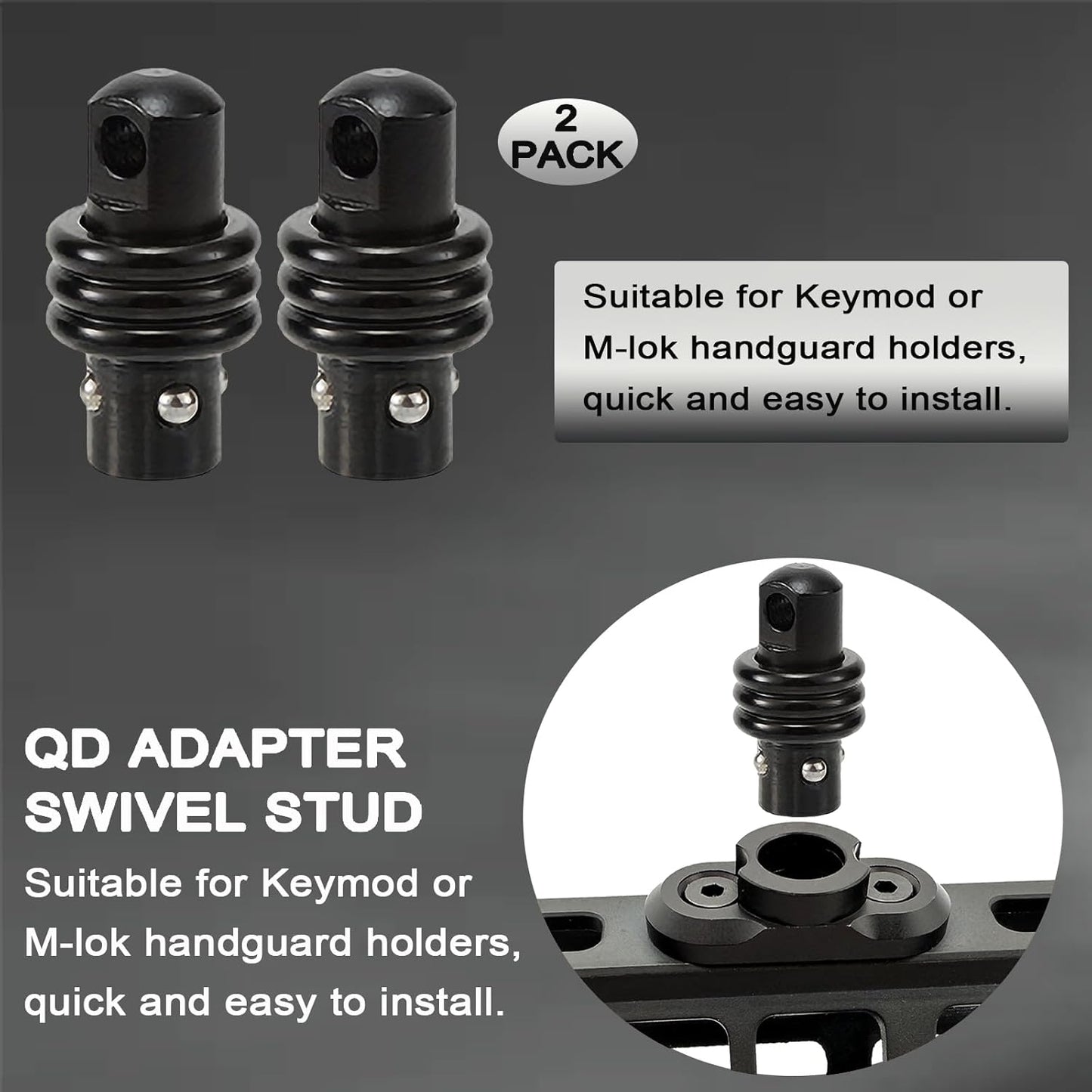QD Sling Swivel Stud - Heavy Duty Steel Quick Detach Sling Mount | Durable and Reliable Design