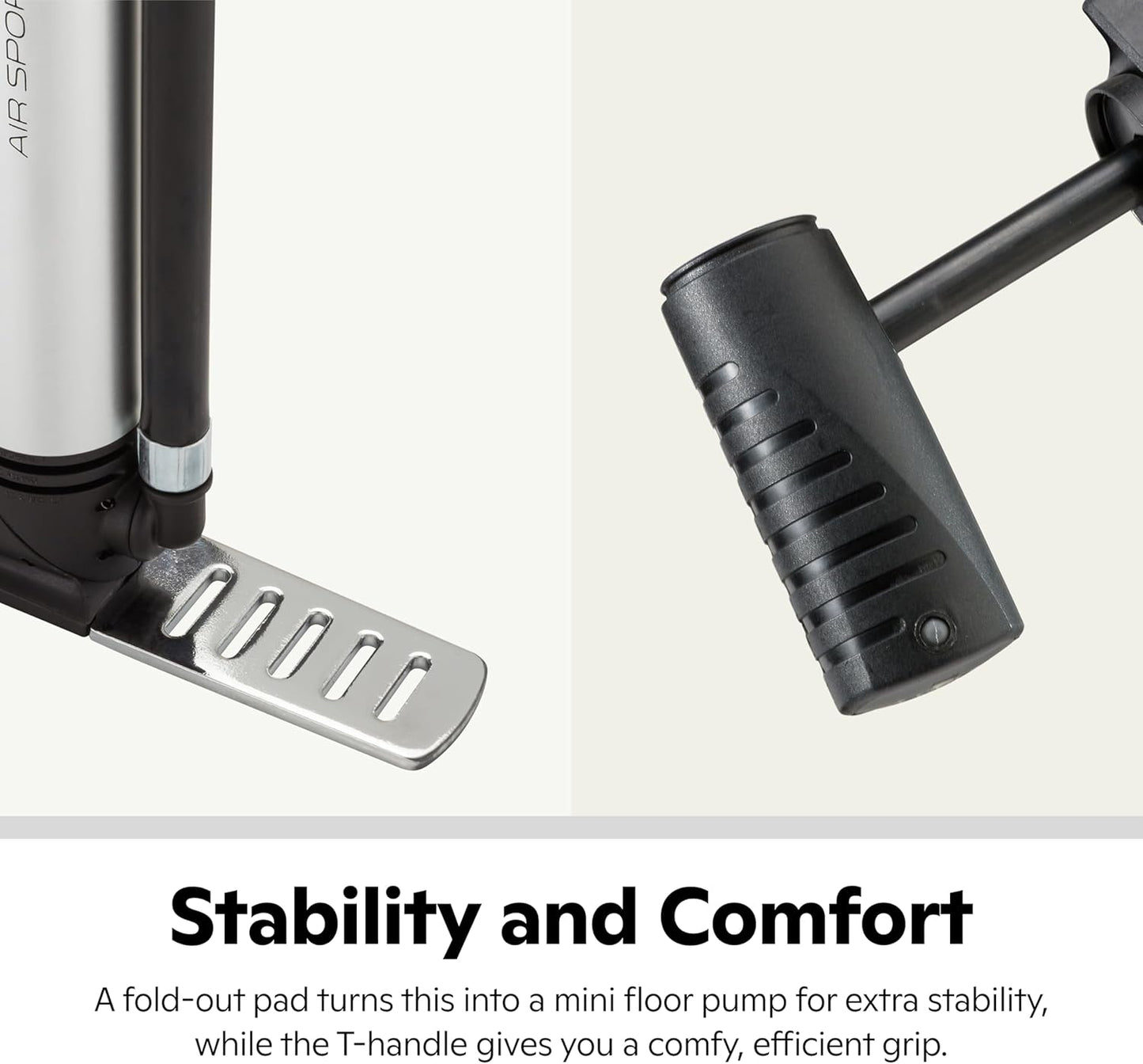 Schwinn Air Sport Mini Bike Pump - Portable Foot & Hand Pump for Schrader & Presta Valves | Easy Carry Design