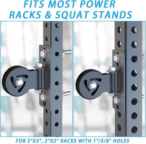 J Bryant Pulley System for Power Rack - Heavy-Duty Cable Pulley Attachment for 5/8" Holes | Fits 2x2, 2x3, 3x3 Racks