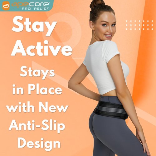 APECORE Sacroiliac Hip SI Belt for Women and Men That Alleviates Sciatic, Pelvic, Lower Back, Leg and Sacral Nerve Pain Caused by Si Joint Dysfunction| Hip Brace Support (Regular)