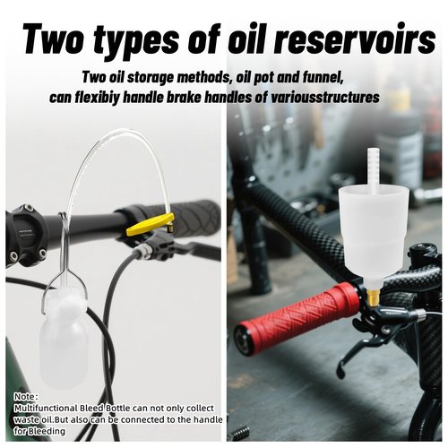 BIBOKLTIY Brake Bleed Kit for Shimano, TEKTRO, TRP Hydraulic Disc Brakes, Bike Brake Bleed Kit with Brass Connector, 150 ML Mineral Oil Brake Fluid