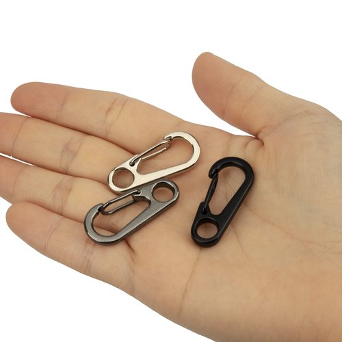 SWATOM Small Mini Carabiner Clip Tiny Spring Snap Hook Keychains Micro Carabiners for Paracord EDC Alloy Key Rings Outdoor Hiking Fishing Camping Backpack Accessories