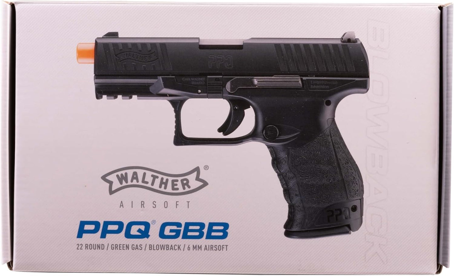 Umarex Elite Force Walther PPQ GBB Blowback Airsoft Pistol - 6mm BB, Realistic Action