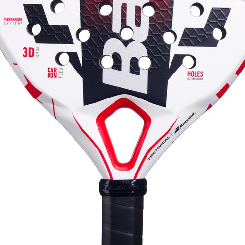 Babolat Technical Veron Juan Lebron Padel Racket (White/Black/Red)