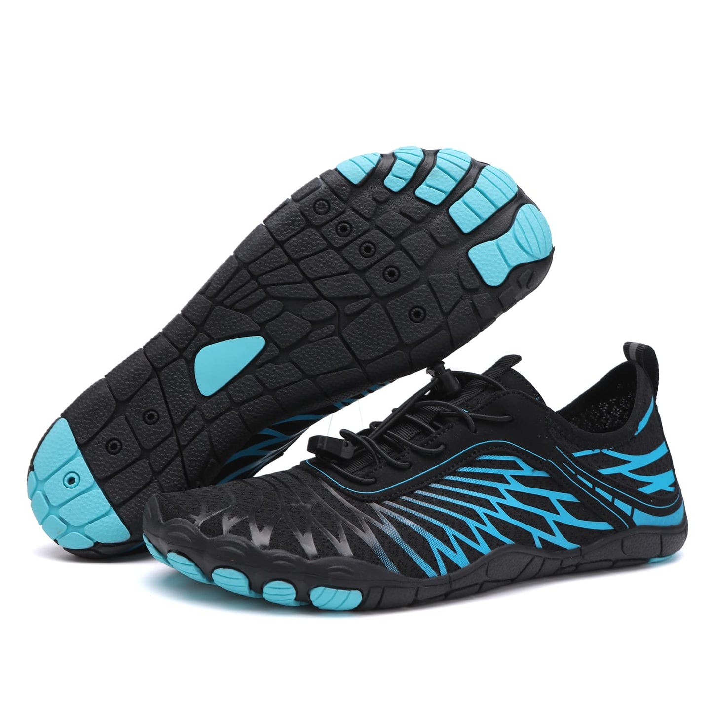 RUFONE Hike Barefoot Shoes for Women Men Breathable & Non-Slip Athletic Footwear Wide Toe Water Shoes,Designed for Walking,Running&Swimming Blue