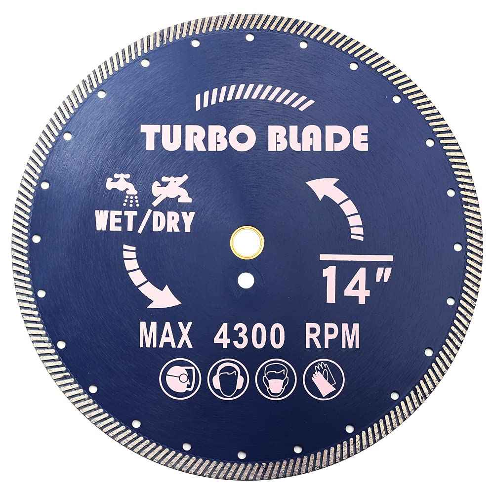 14" Diamond Turbo Saw Blade Granite Blade for Cutting Granite Marble (14")