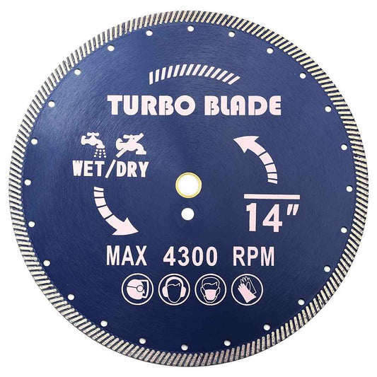 14" Diamond Turbo Saw Blade Granite Blade for Cutting Granite Marble (14")
