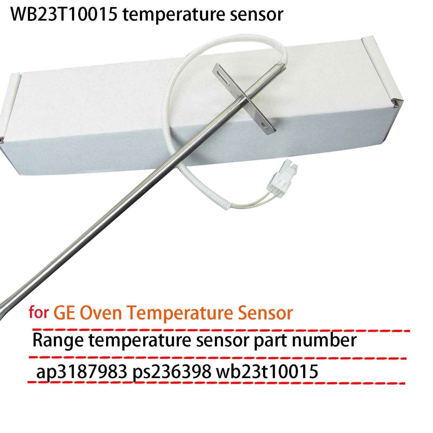 Temperature Sensor WB23T10015 Compatible with GE Oven Temperature Sensor WB23T10015 AP3187983 PS236398