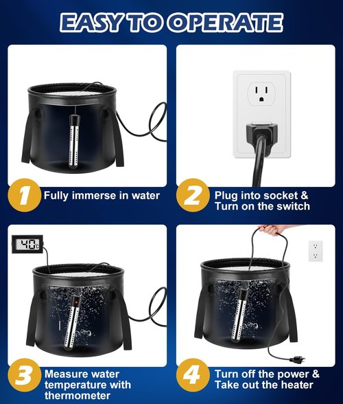2026 Upgraded Portable Shower for Camping with Heater, Rechargeable Camping Shower with Intelligent LED Display, 5 Gal Foldable Bucket, 4 Spray Modes, Portable Shower for Travel, Pet Bath, Car Washing